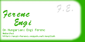 ferenc engi business card